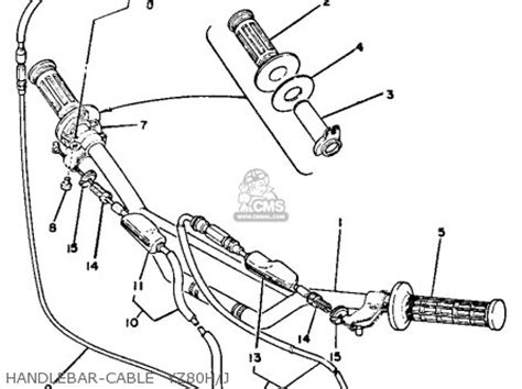 Yamaha YZ80 COMPETITION 1982 (C) USA parts lists and schematics