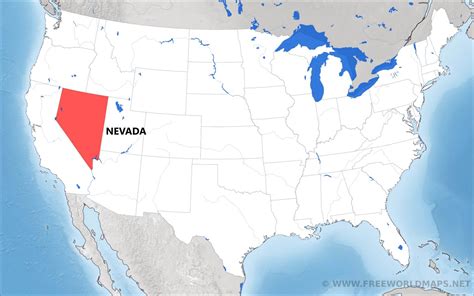 Where is Nevada located on the map?