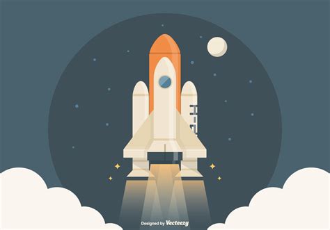 Spaceship Launch Vector Illustration 138555 Vector Art at Vecteezy