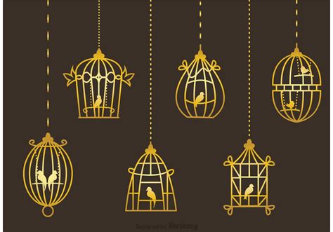 Gold Vintage Bird Cage Vectors - Download Free Vector Art, Stock Graphics & Images