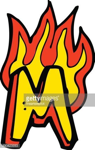 Cartoon Flaming Letter Stock Clipart | Royalty-Free | FreeImages