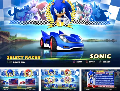 Sonic & SEGA All-Stars Racing - Main Menu Concept - Main Menu - Gallery - Sonic SCANF