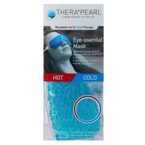 TheraPearl Eye Mask, Eye-ssential Mask with Flexible Gel Beads for Hot Cold Therapy (Packaging ...