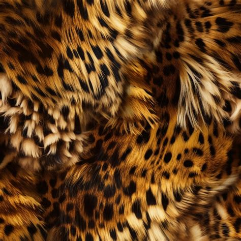 Premium AI Image | A close up of a leopard fur texture