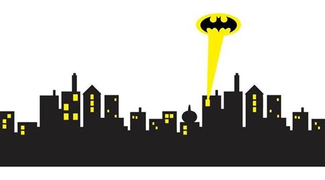 GOTHAM CITY SKYLINE Batman Decal Removable WALL STICKER