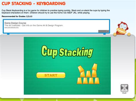 Cup Stacking - Keyboarding Game Design Courses, Keyboarding, Teaching Technology, Fun Games For ...