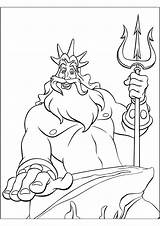 King Triton Coloring Pages Sketch Page sketch template