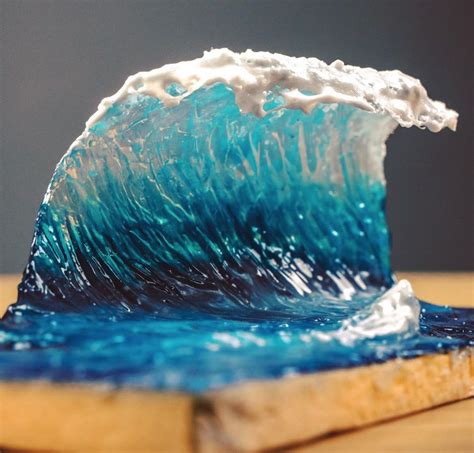 How to make a Realistic epoxy Wave | Diy resin art, Resin, Resin diy