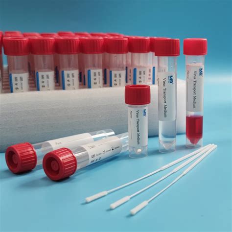 Disposable Virus Transport Medium VTM Kit with Throat Swab Nasal Swab - Medico flocked swabs ...