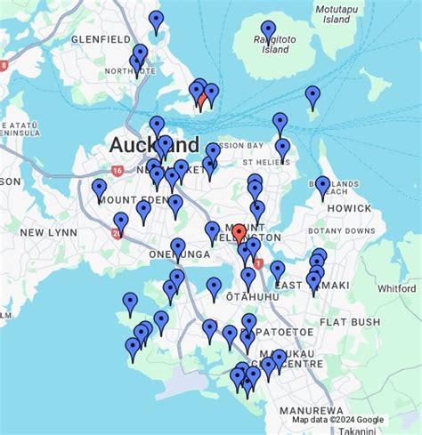 Auckland Volcanoes Map