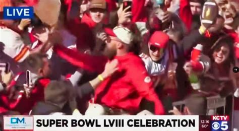 Travis Kelce Grabbed Cut-Out of His Brother At Super Bowl Parade