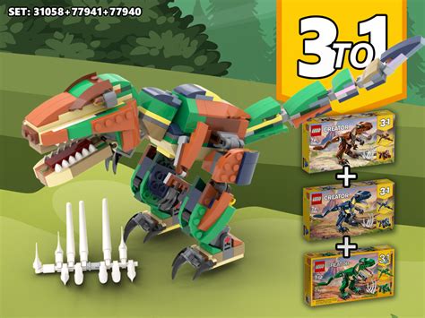 LEGO MOC T-REX alternative build 31058 + 77940 + 77941 by gabizon ...