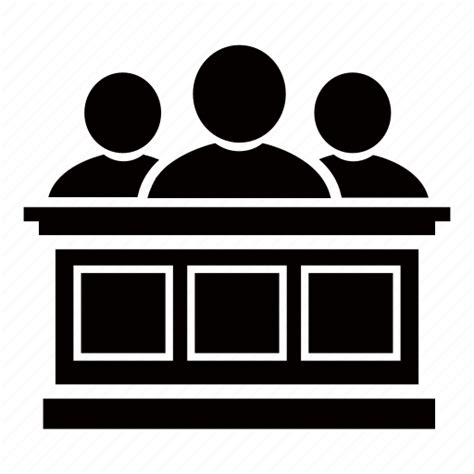 Court, courthouse, judge, jurors, jury, panel, trial icon - Download on ...