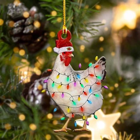 Chicken Light Shape Ornament Christmas Ornament 2020 New Home | Etsy ...