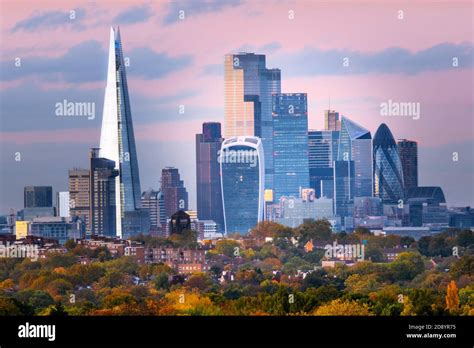 UK, London, Central London. Skyline view of downtown London from ...