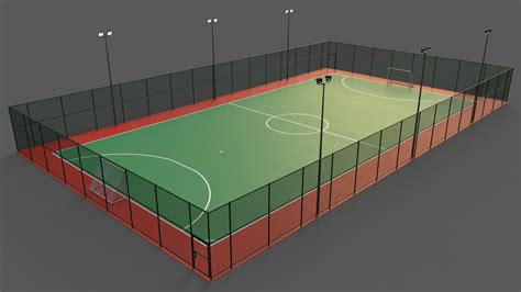 Modular Outdoor Soccer and Football Court - 3D Model by PBR Cool