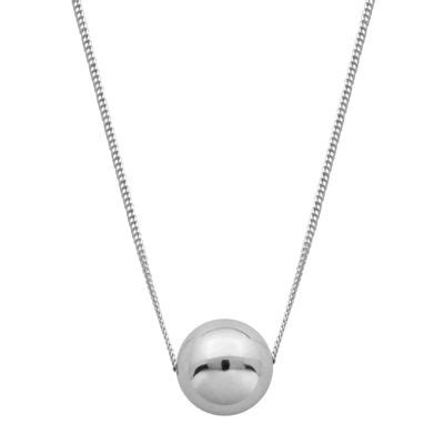 Sterling Silver Bead Necklace - JCPenney