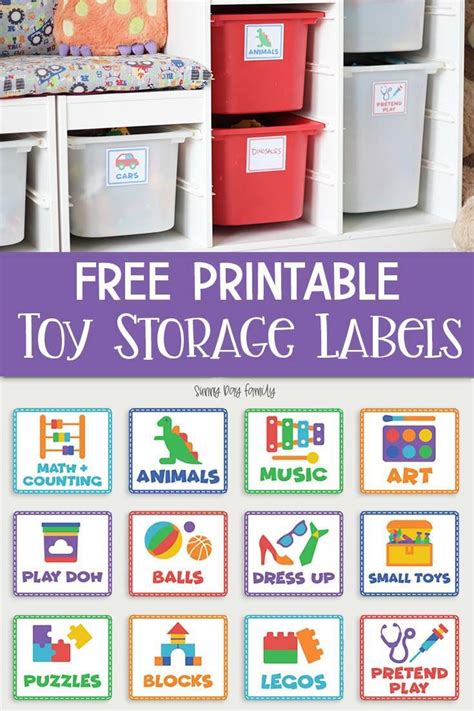 Free Printable Toy Storage Labels & Toy Organizing Tips | Printable toys, Storage labels, Toy labels