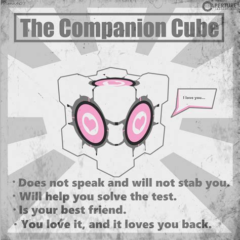 The Companion Cube Poster by punk407 on DeviantArt