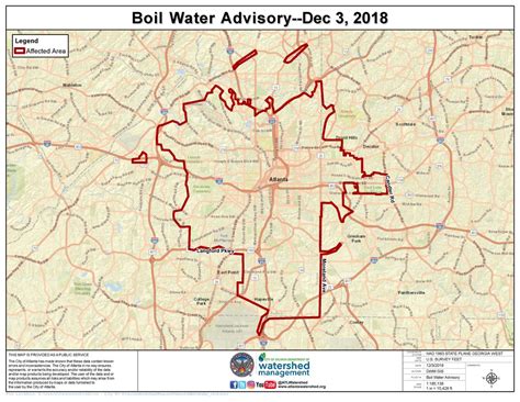 Atlanta Boil Water Advisory Map - Big Bus Tour Map