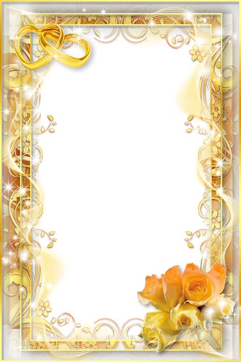 Wedding Flower Png Yellow Wedding Png Photo Frame | Printables | Pinterest | Yellow weddings ...