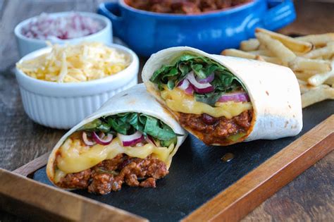 Cheesy Chili Burritos - Meals, Heels & Cocktails