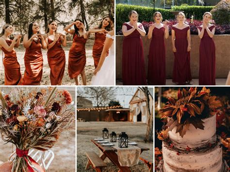 Burnt Orange and Red Wedding Color Ideas: Autumn Inspired Wedding Ideas - Francisca's Bridal