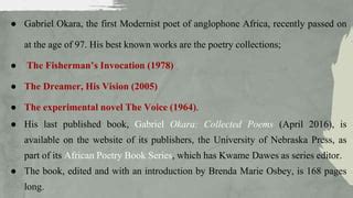 Collected Poems - Gabriel Okara | PPT