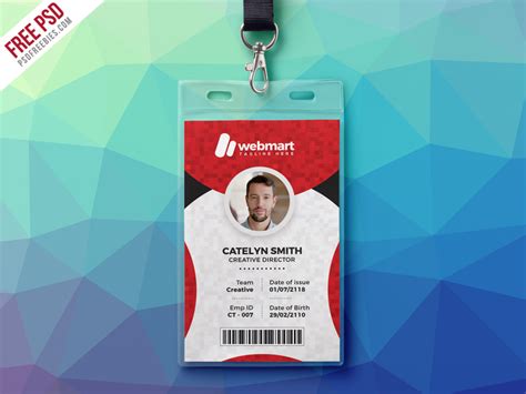 Employee id card vertical template free download - osedeluxe