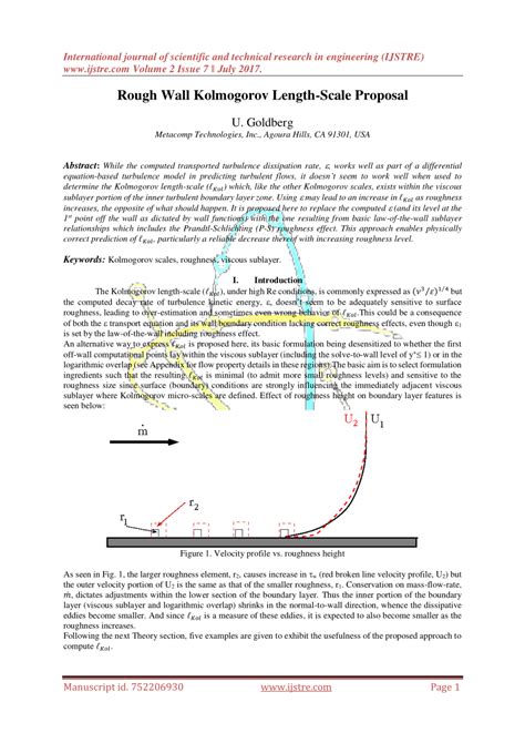 (PDF) Rough Wall Kolmogorov Length-Scale Proposal