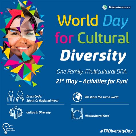 World Day for Cultural Diversity, 21st May 2018: Look out for fun activities! #TPDiversityDay # ...