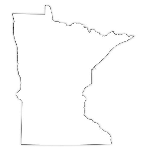 Minnesota Outline Map, Minnesota Blank Map