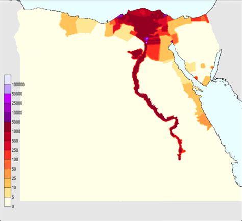 Egypt population density - Vivid Maps