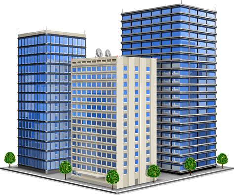 Business Real Estate Organization Service Company - Office Building Vector (3800x3800), Png Download