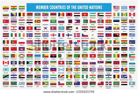 Flag Member Countries United Nationworld Flag Stock Vector (Royalty Free) 1350325745 | Shutterstock