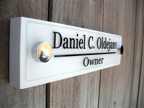 Office Door Wooden Plaque with Acrylic Name Plate Personalized Office Decor Door Sign ...