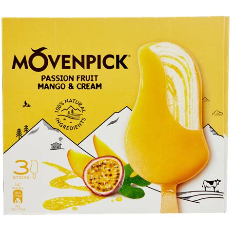 Buy Mövenpick Passion Fruit Mango Ice Cream Bars 3 Pieces (270ml) cheaply | coop.ch