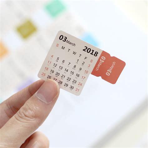 Calendar stickers