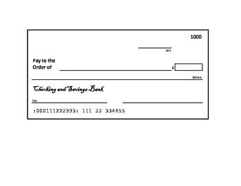 Blank Check Template For Students - Card Template