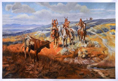 White Man's Buffalo - Charles Marion Russell Paintings | Western art, Cowboy artists, Buffalo ...