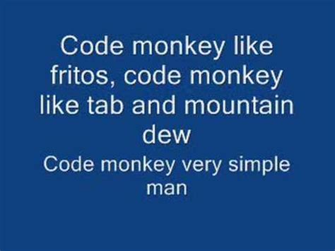 Code Monkey Lyrics - YouTube