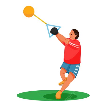 Hammer Throw Clipart PNG Images, Male Track And Field Hammer Throw ...