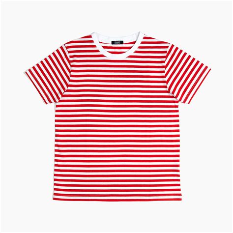 Jasper - White and Red Striped T-Shirt (Size XS, S, M, L, XL, 2XL ...