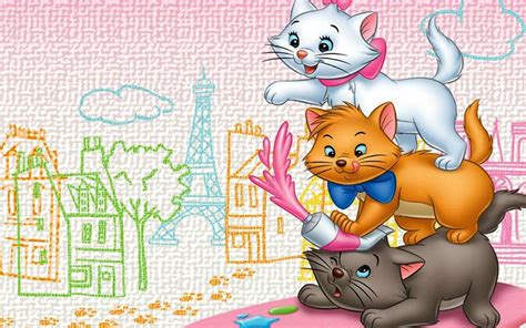 the, Aristocats, Animation, Cartoon, Cat, Cats, Family, Disney, Kitten Wallpapers HD / Desktop ...