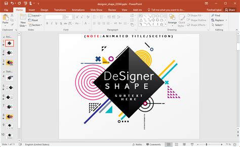 Animated Designer Shapes PowerPoint Template