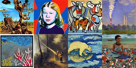 Climate crisis paintings by famous artists using AI | Bromleys Art Supplies