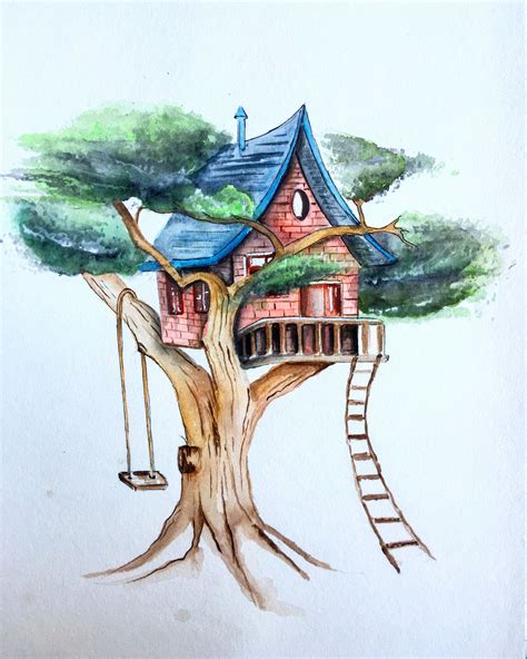 Coloring Tree Python Awesome Pin by Emma David On Art Ø±Ø³Ù In 2019 | Tree house drawing ...