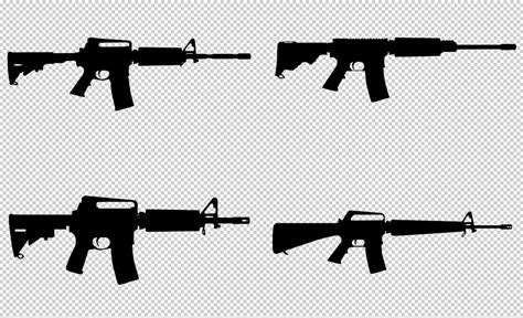 AR-15 SVG Gun Silhouettes Vector Clip Art Cut Files for - Etsy