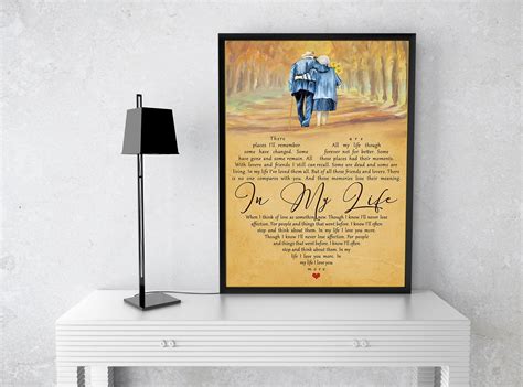 The Beatles In My Life Song Poster Canvas The Beatles Rubber | Etsy