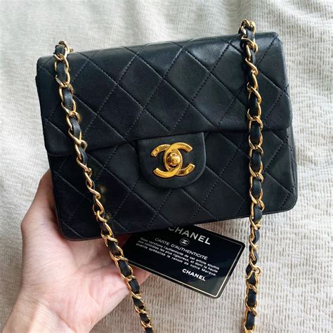 AUTHENTIC CHANEL Mini Square Flap Bag, Luxury, Bags & Wallets on Carousell